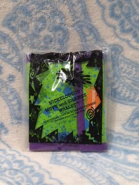 Avon Neon Green, Purple & Black Nickelodeon Wallet